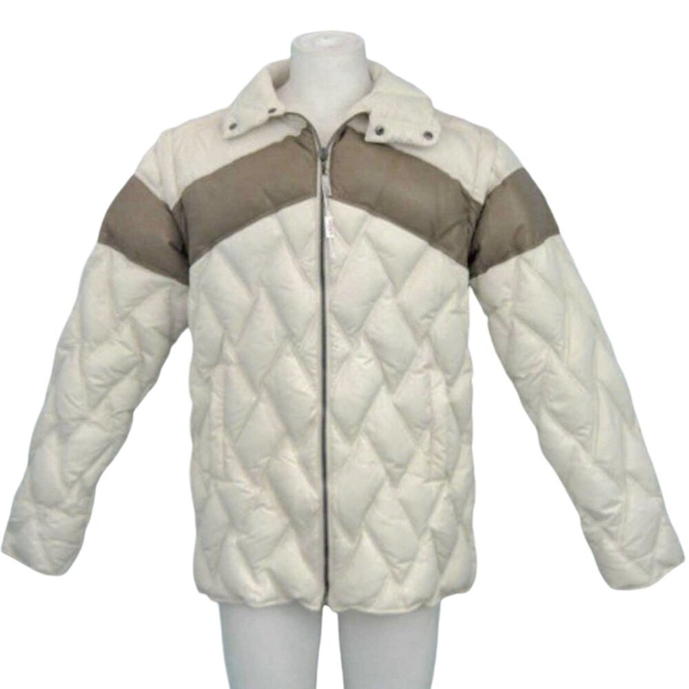 NEW! Vintage Versace Versus Puffer Jacket & Vest! Leather Stripe  Sleeves Detach